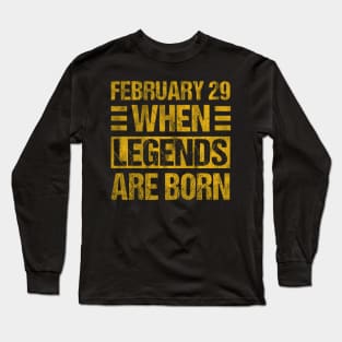 February 29 Birthday Cool Leap Year Long Sleeve T-Shirt